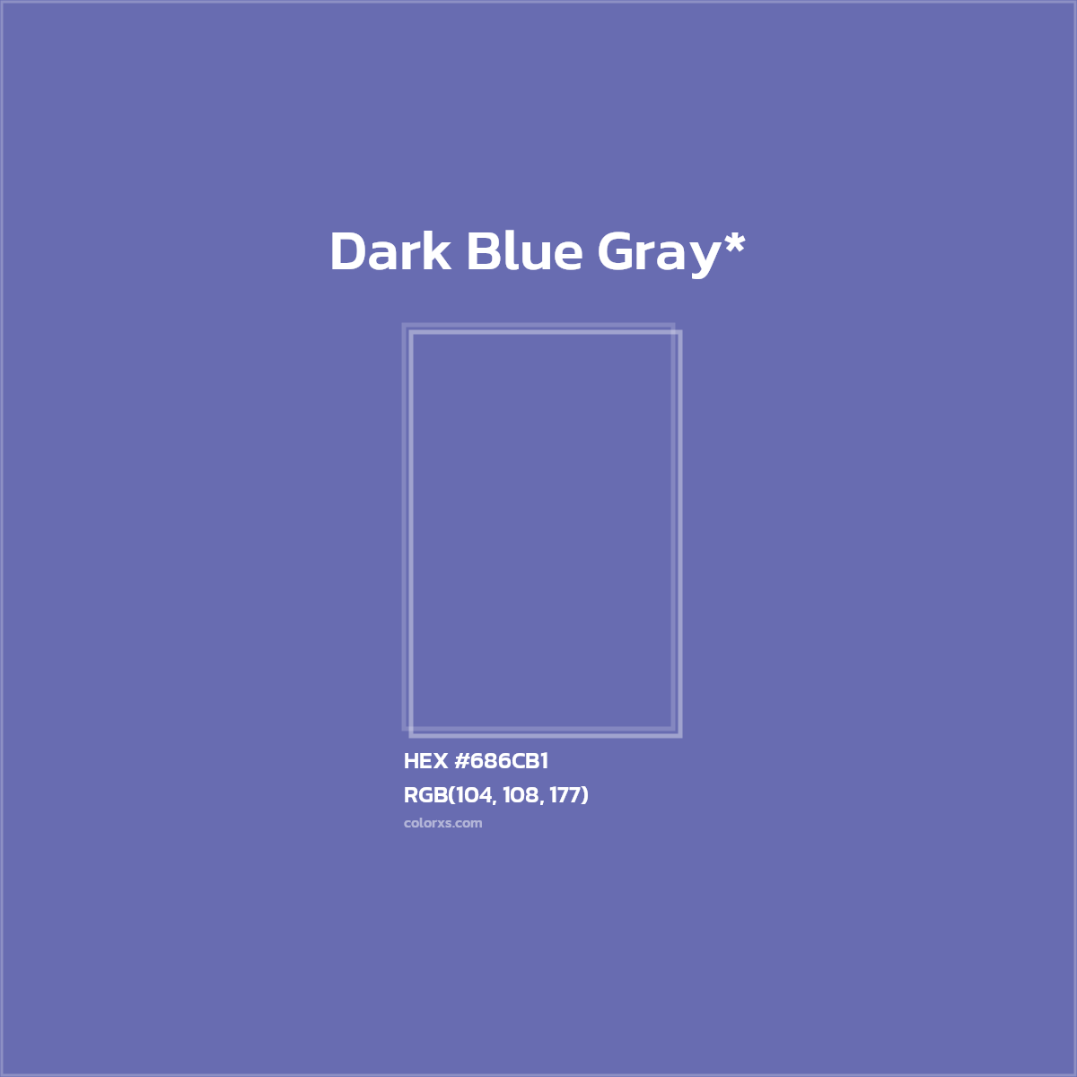 #686CB1 hex color. RGB, RYB, CMYK, HSL, HSV codes and color conversions. Matching color names, palettes, paints.