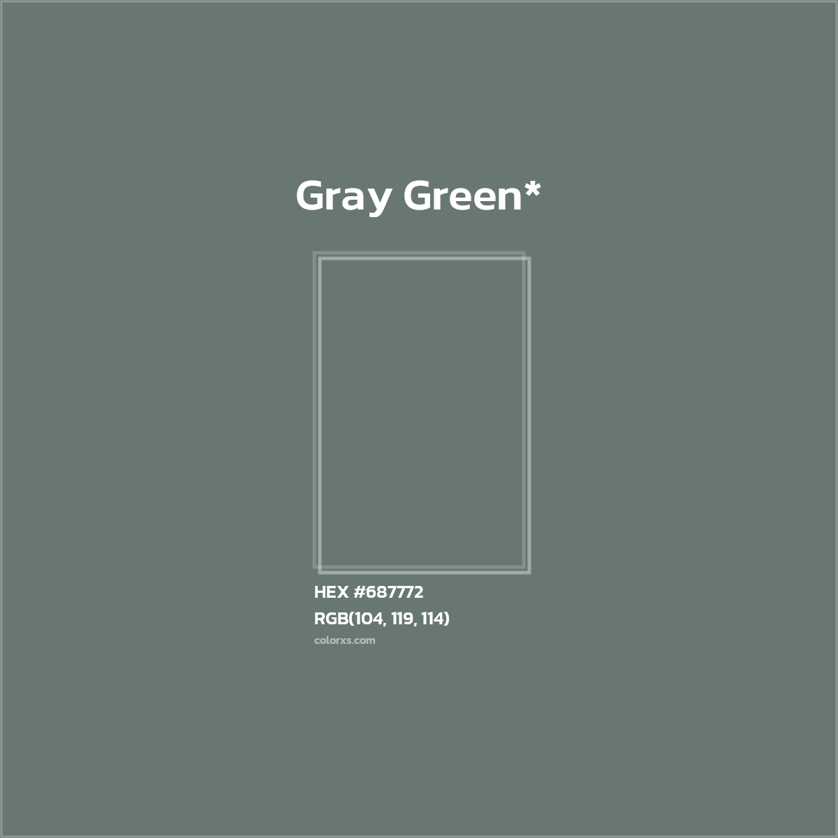 #687772 hex color. RGB, RYB, CMYK, HSL, HSV codes and color conversions. Matching color names, palettes, paints.
