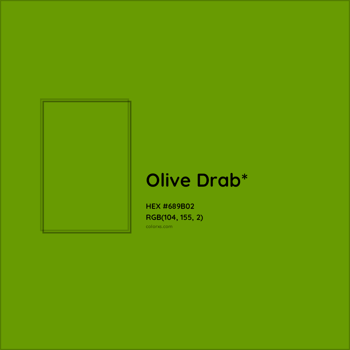 #689B02 hex color. RGB, RYB, CMYK, HSL, HSV codes and color conversions. Matching color names, palettes, paints.