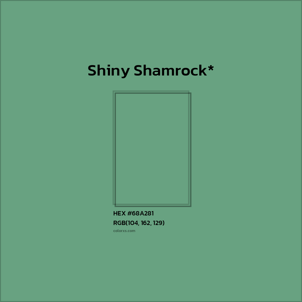 #68A281 hex color. RGB, RYB, CMYK, HSL, HSV codes and color conversions. Matching color names, palettes, paints.