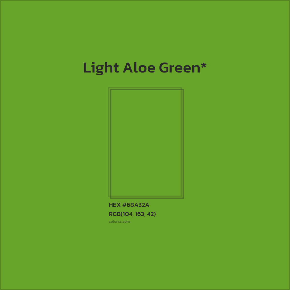 #68A32A hex color. RGB, RYB, CMYK, HSL, HSV codes and color conversions. Matching color names, palettes, paints.