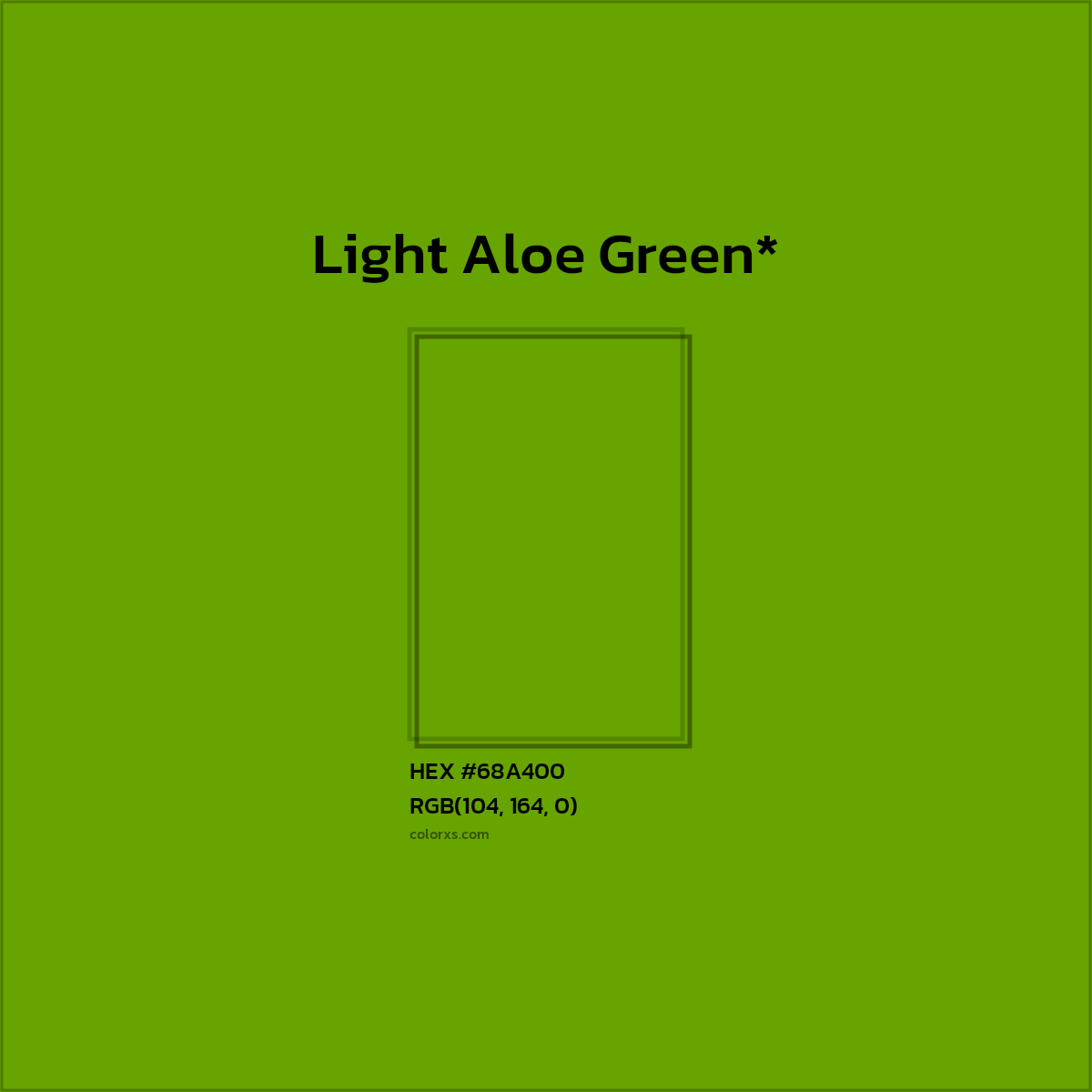 #68A400 hex color. RGB, RYB, CMYK, HSL, HSV codes and color conversions. Matching color names, palettes, paints.
