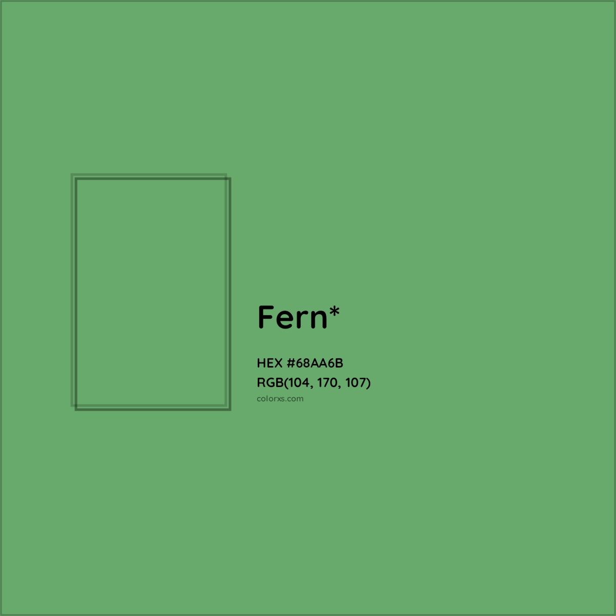 #68AA6B hex color. RGB, RYB, CMYK, HSL, HSV codes and color conversions. Matching color names, palettes, paints.