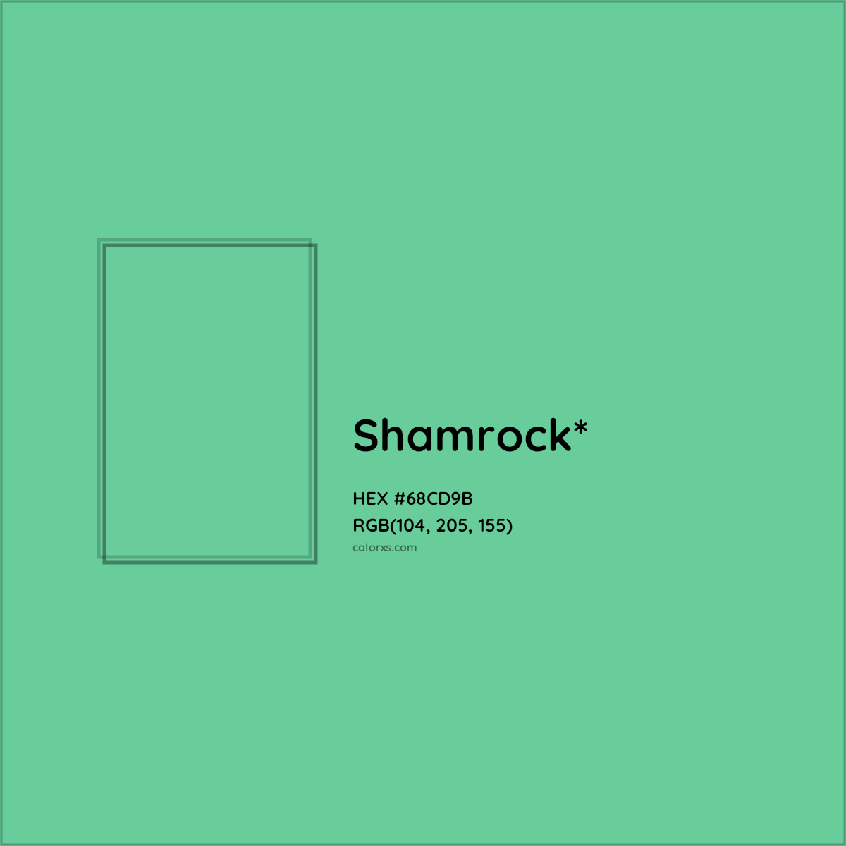 #68CD9B hex color. RGB, RYB, CMYK, HSL, HSV codes and color conversions. Matching color names, palettes, paints.