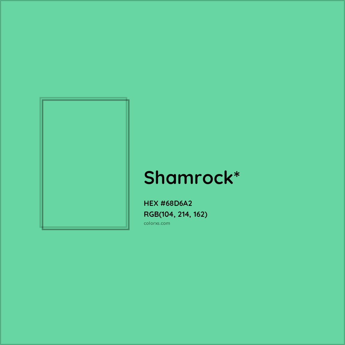 #68D6A2 hex color. RGB, RYB, CMYK, HSL, HSV codes and color conversions. Matching color names, palettes, paints.