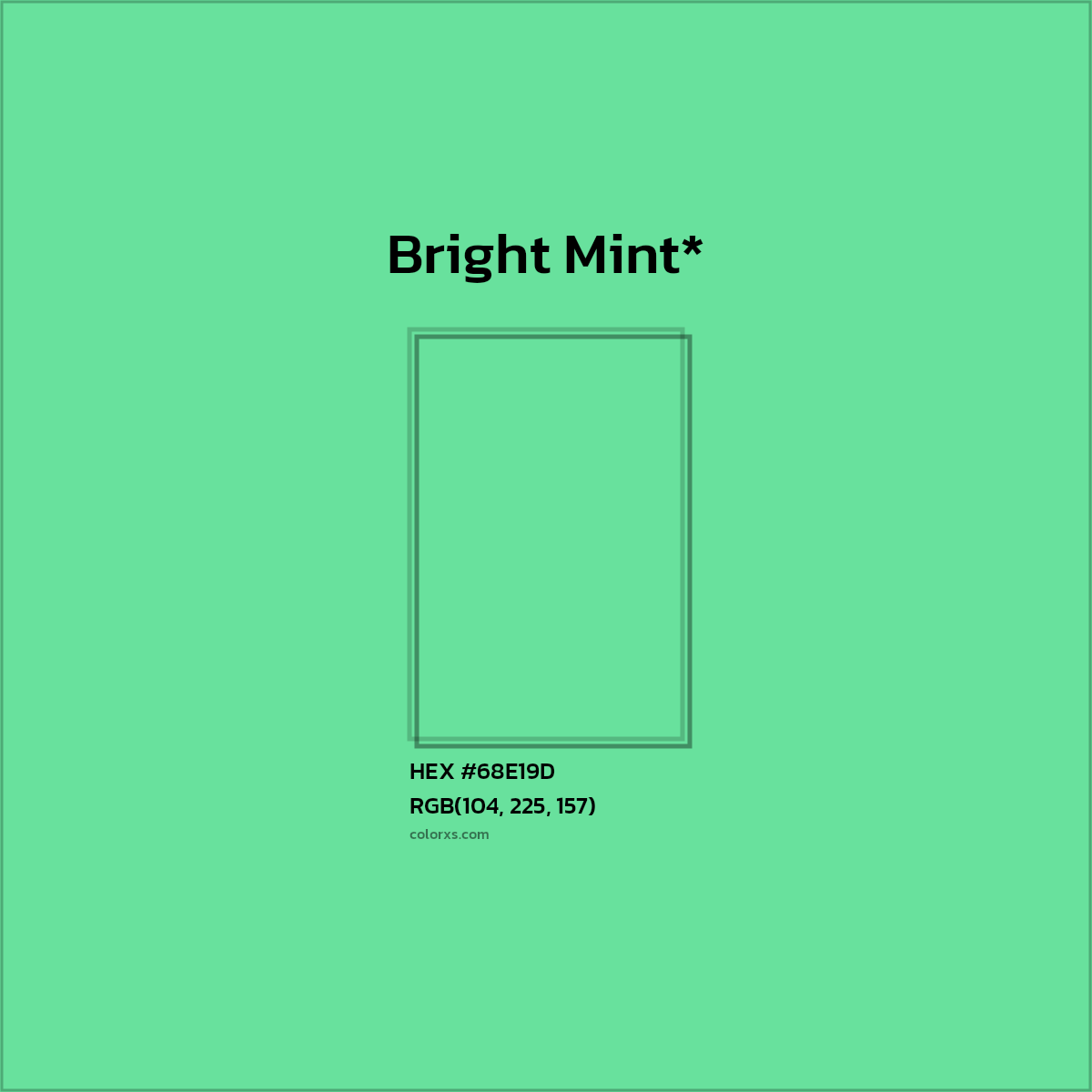 #68E19D hex color. RGB, RYB, CMYK, HSL, HSV codes and color conversions. Matching color names, palettes, paints.