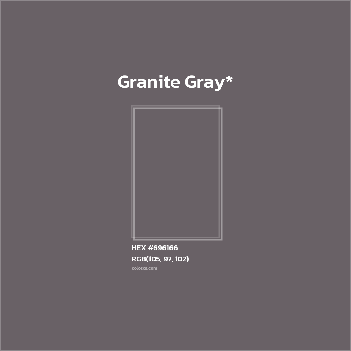 #696166 hex color. RGB, RYB, CMYK, HSL, HSV codes and color conversions. Matching color names, palettes, paints.