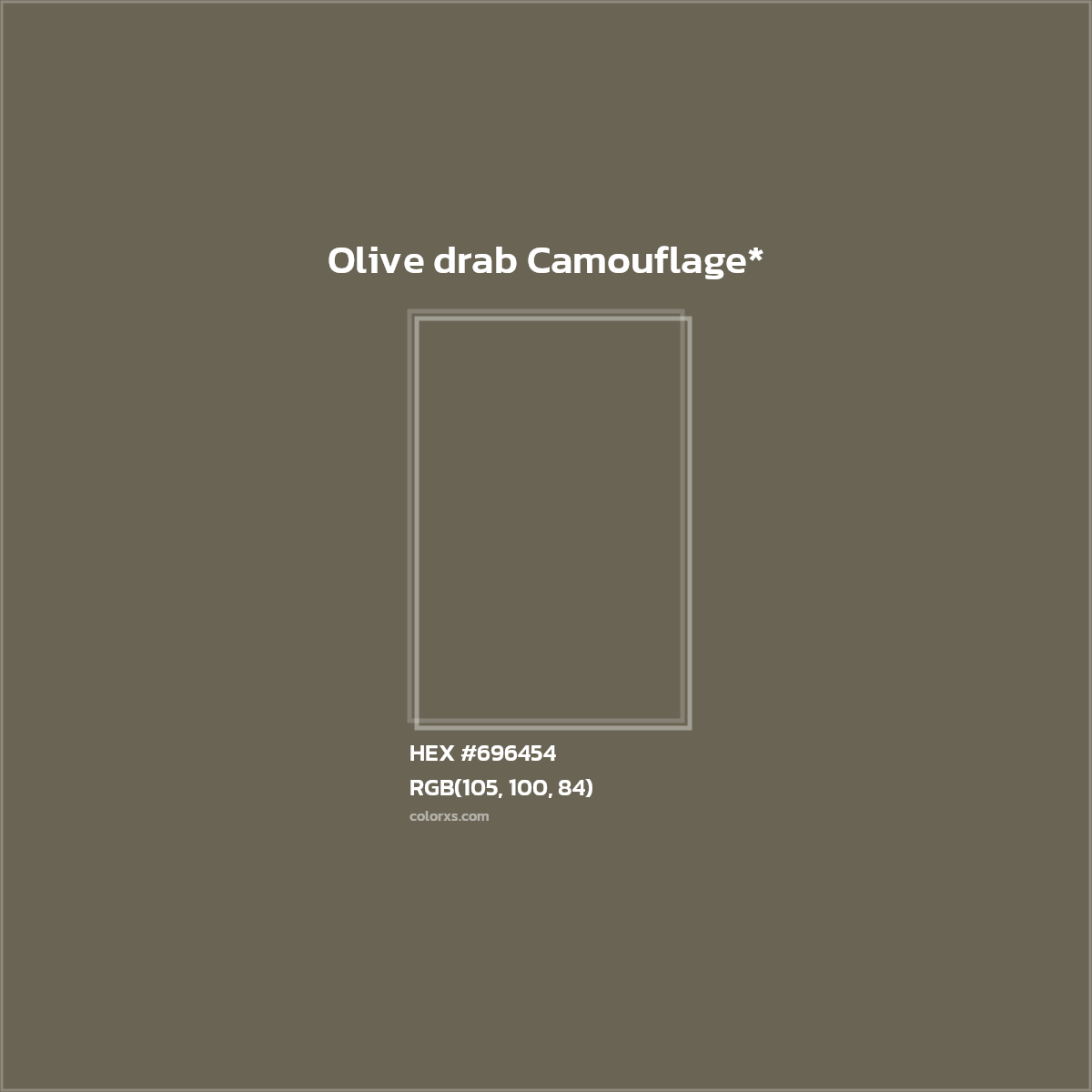 #696454 hex color. RGB, RYB, CMYK, HSL, HSV codes and color conversions. Matching color names, palettes, paints.