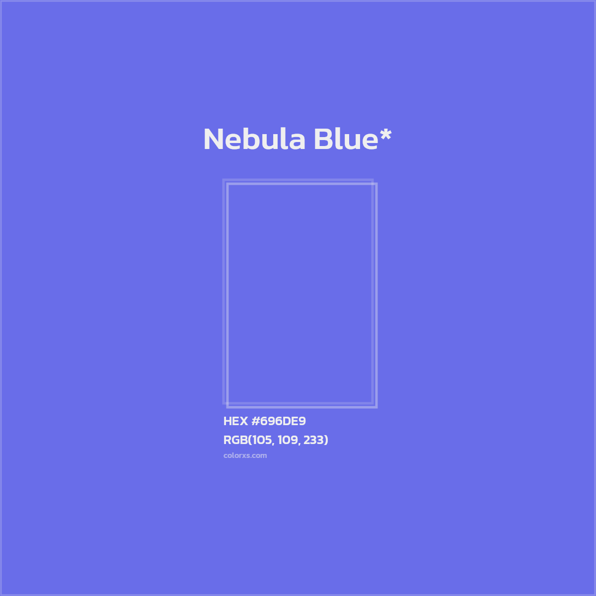 #696DE9 hex color. RGB, RYB, CMYK, HSL, HSV codes and color conversions. Matching color names, palettes, paints.