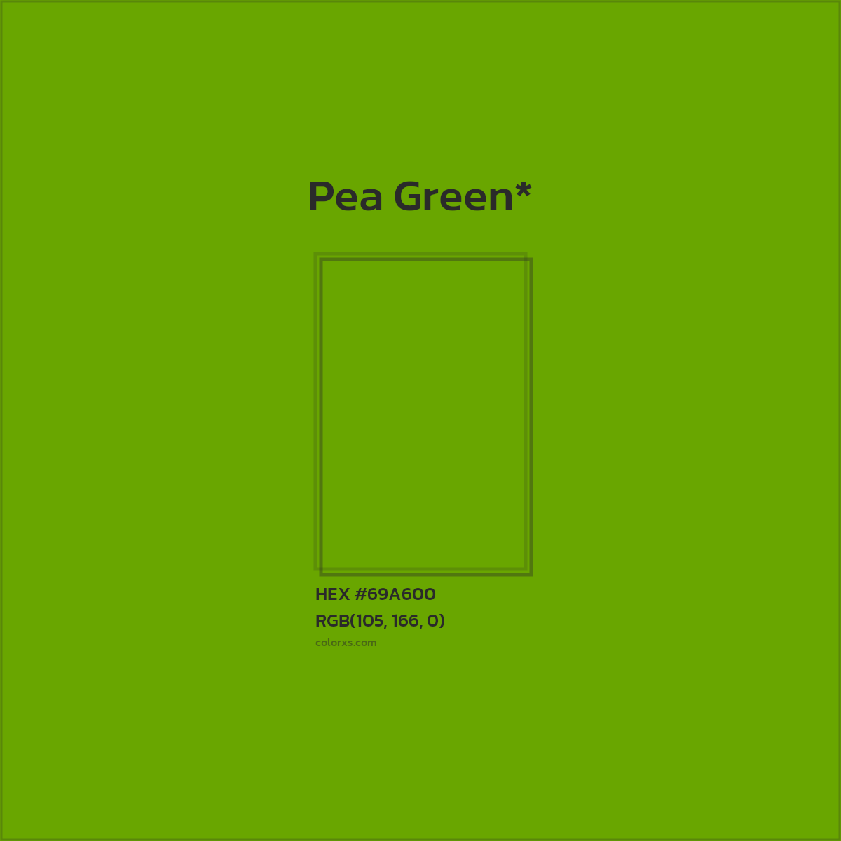 #69A600 hex color. RGB, RYB, CMYK, HSL, HSV codes and color conversions. Matching color names, palettes, paints.