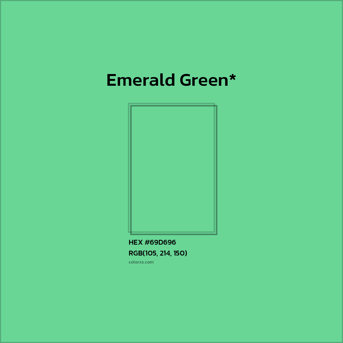 #69D696 hex color. RGB, RYB, CMYK, HSL, HSV codes and color conversions. Matching color names, palettes, paints.