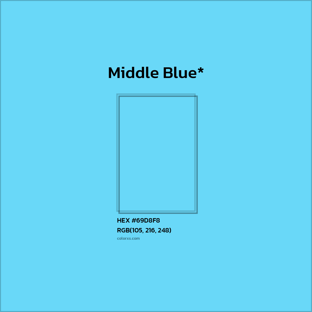 #69D8F8 hex color. RGB, RYB, CMYK, HSL, HSV codes and color conversions. Matching color names, palettes, paints.