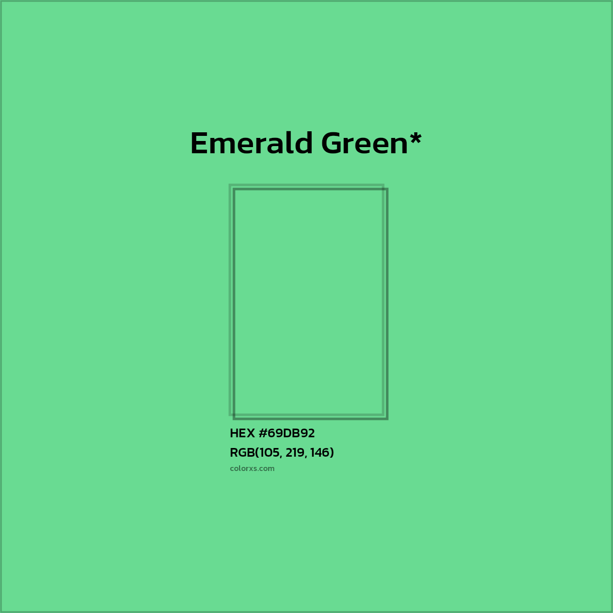 #69DB92 hex color. RGB, RYB, CMYK, HSL, HSV codes and color conversions. Matching color names, palettes, paints.