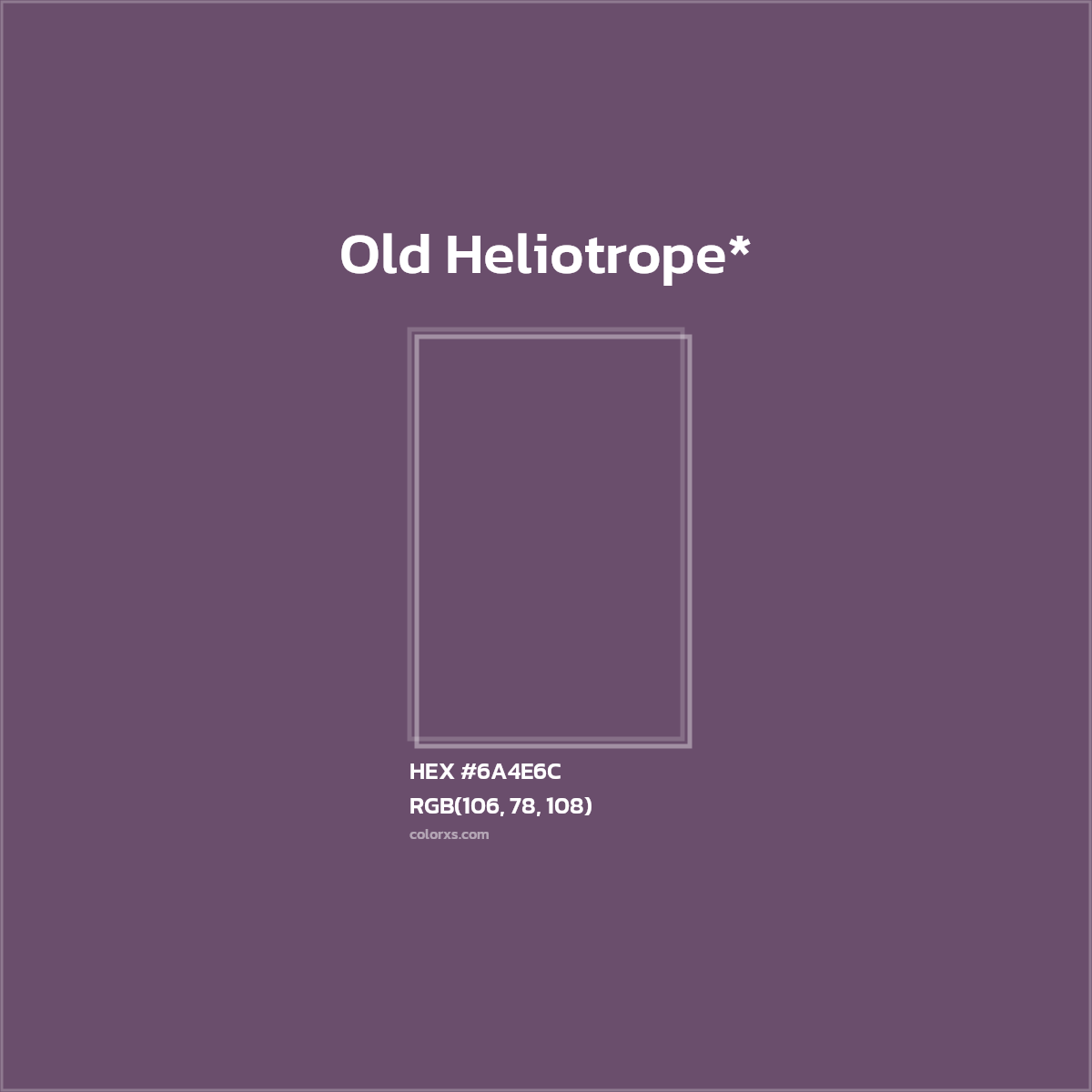 #6A4E6C hex color. RGB, RYB, CMYK, HSL, HSV codes and color conversions. Matching color names, palettes, paints.