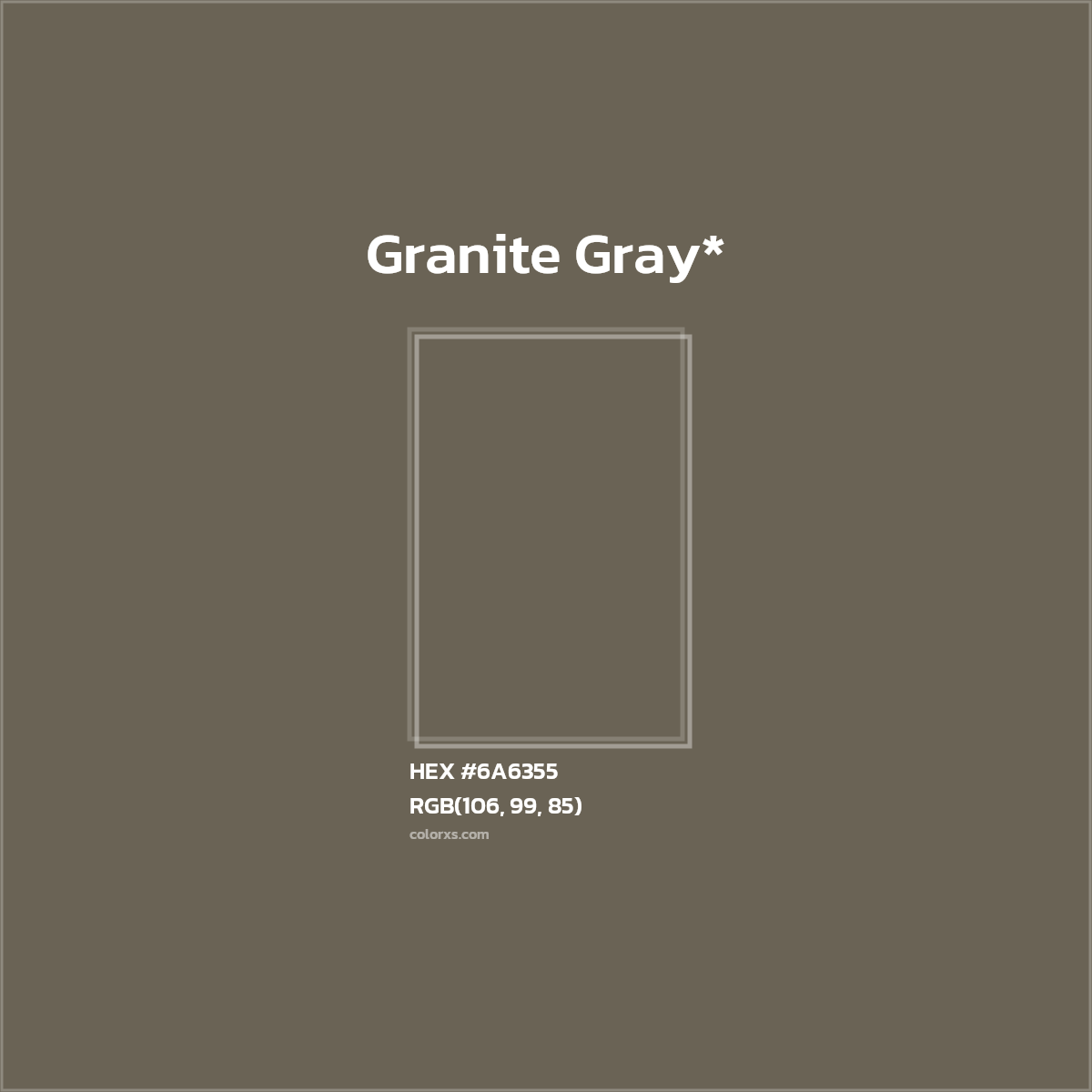 #6A6355 hex color. RGB, RYB, CMYK, HSL, HSV codes and color conversions. Matching color names, palettes, paints.