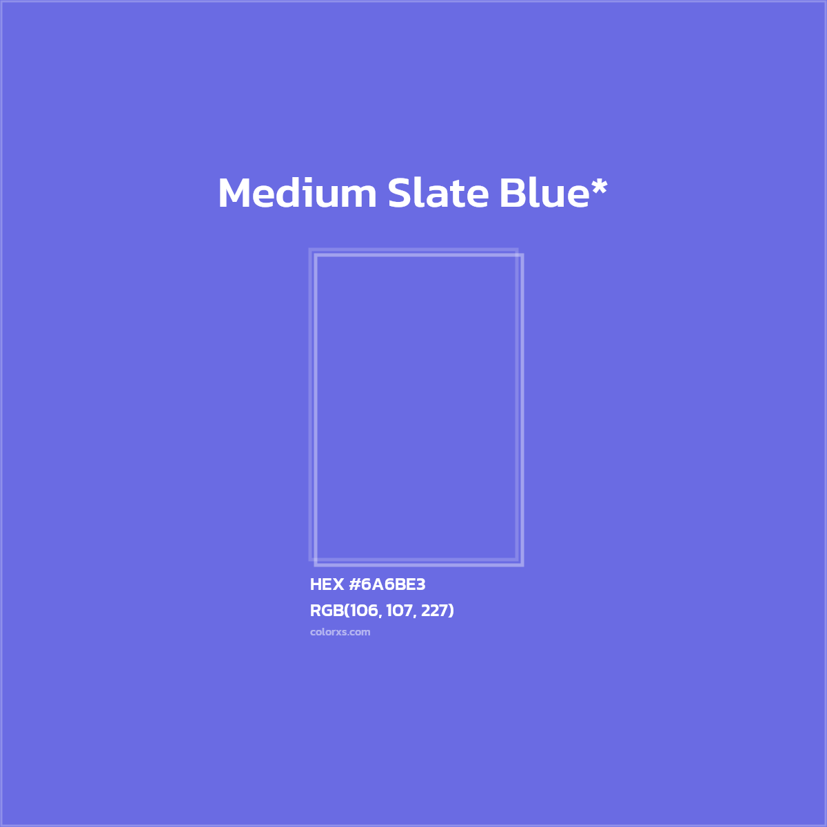#6A6BE3 hex color. RGB, RYB, CMYK, HSL, HSV codes and color conversions. Matching color names, palettes, paints.