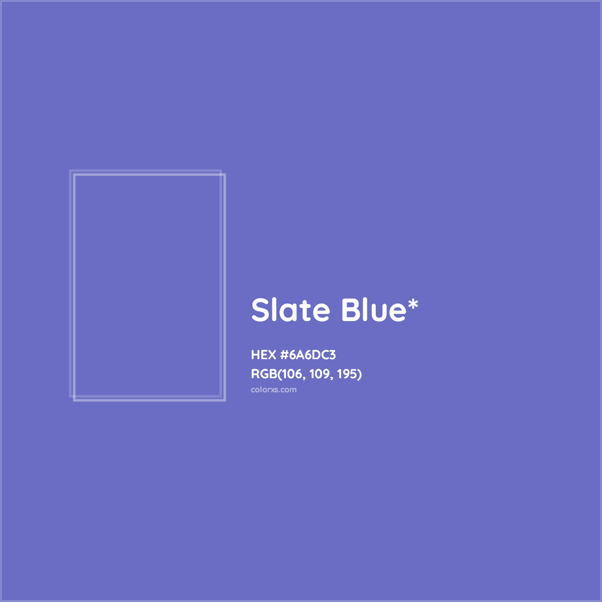 #6A6DC3 hex color. RGB, RYB, CMYK, HSL, HSV codes and color conversions. Matching color names, palettes, paints.