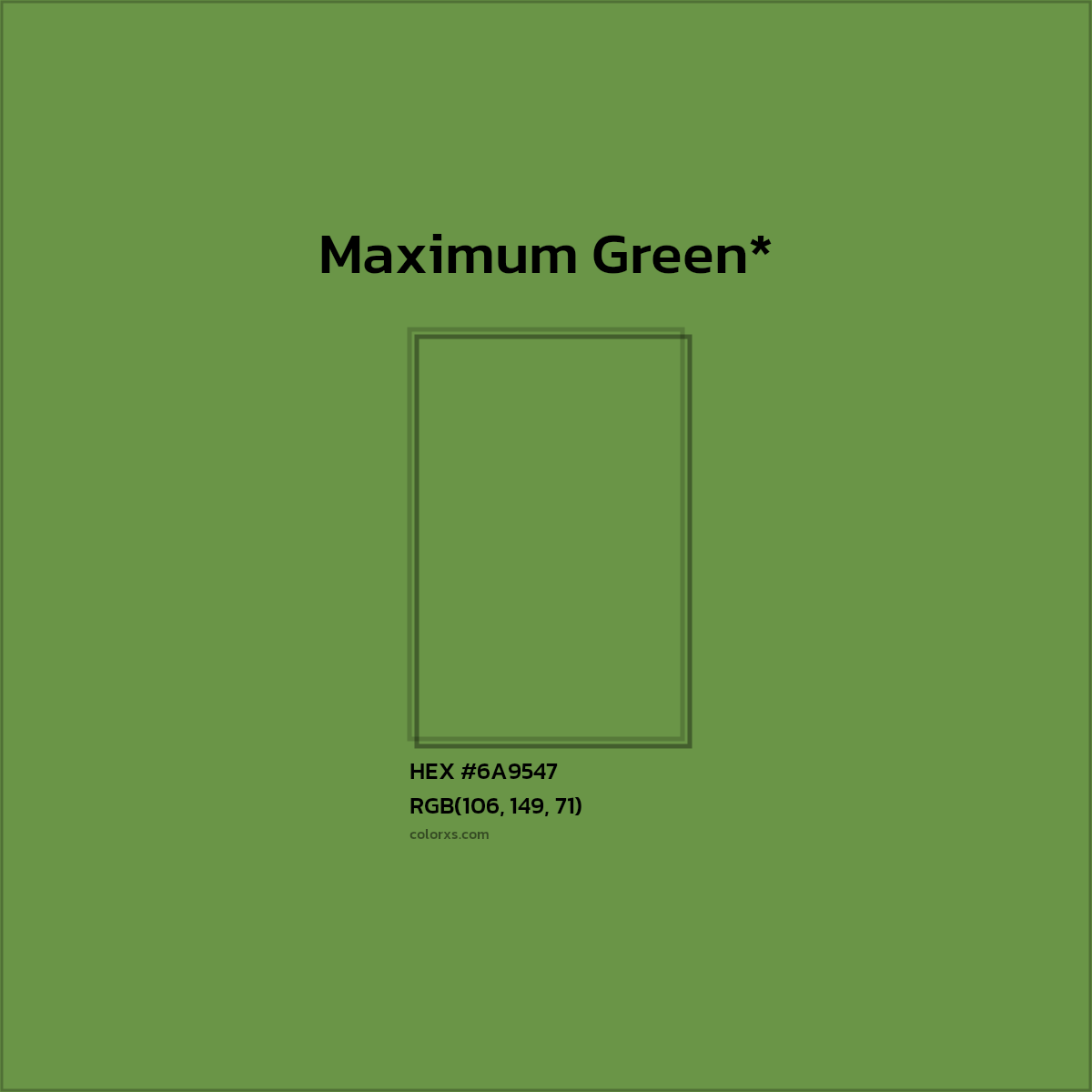 #6A9547 hex color. RGB, RYB, CMYK, HSL, HSV codes and color conversions. Matching color names, palettes, paints.
