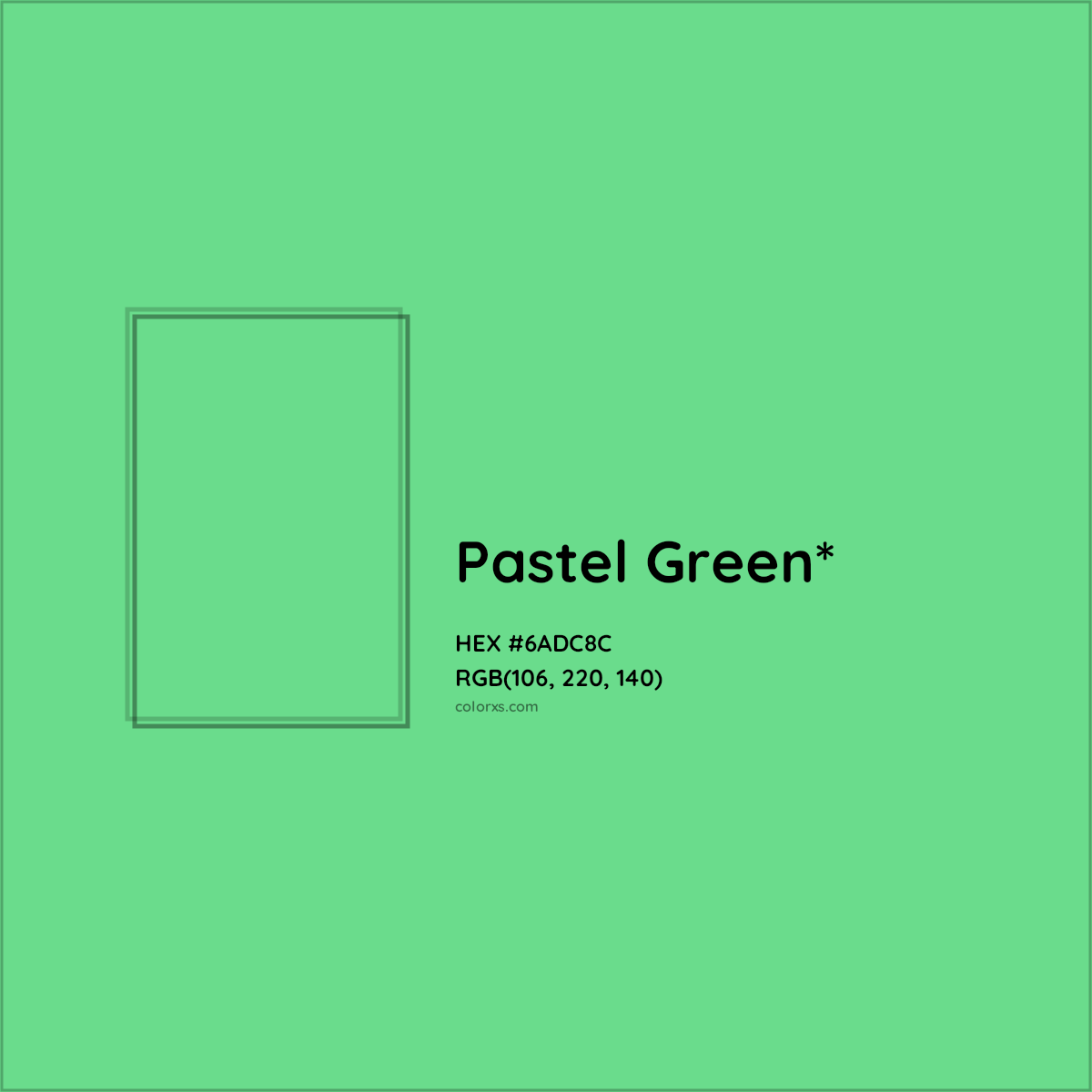 #6ADC8C hex color. RGB, RYB, CMYK, HSL, HSV codes and color conversions. Matching color names, palettes, paints.