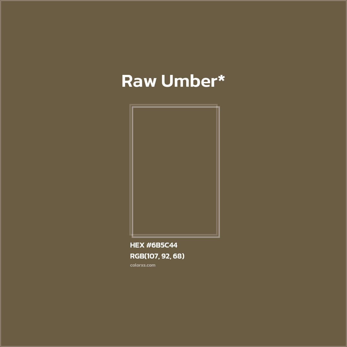#6B5C44 hex color. RGB, RYB, CMYK, HSL, HSV codes and color conversions. Matching color names, palettes, paints.