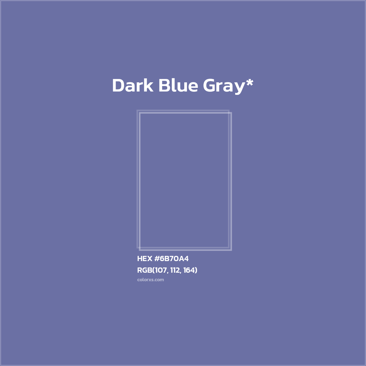 #6B70A4 hex color. RGB, RYB, CMYK, HSL, HSV codes and color conversions. Matching color names, palettes, paints.