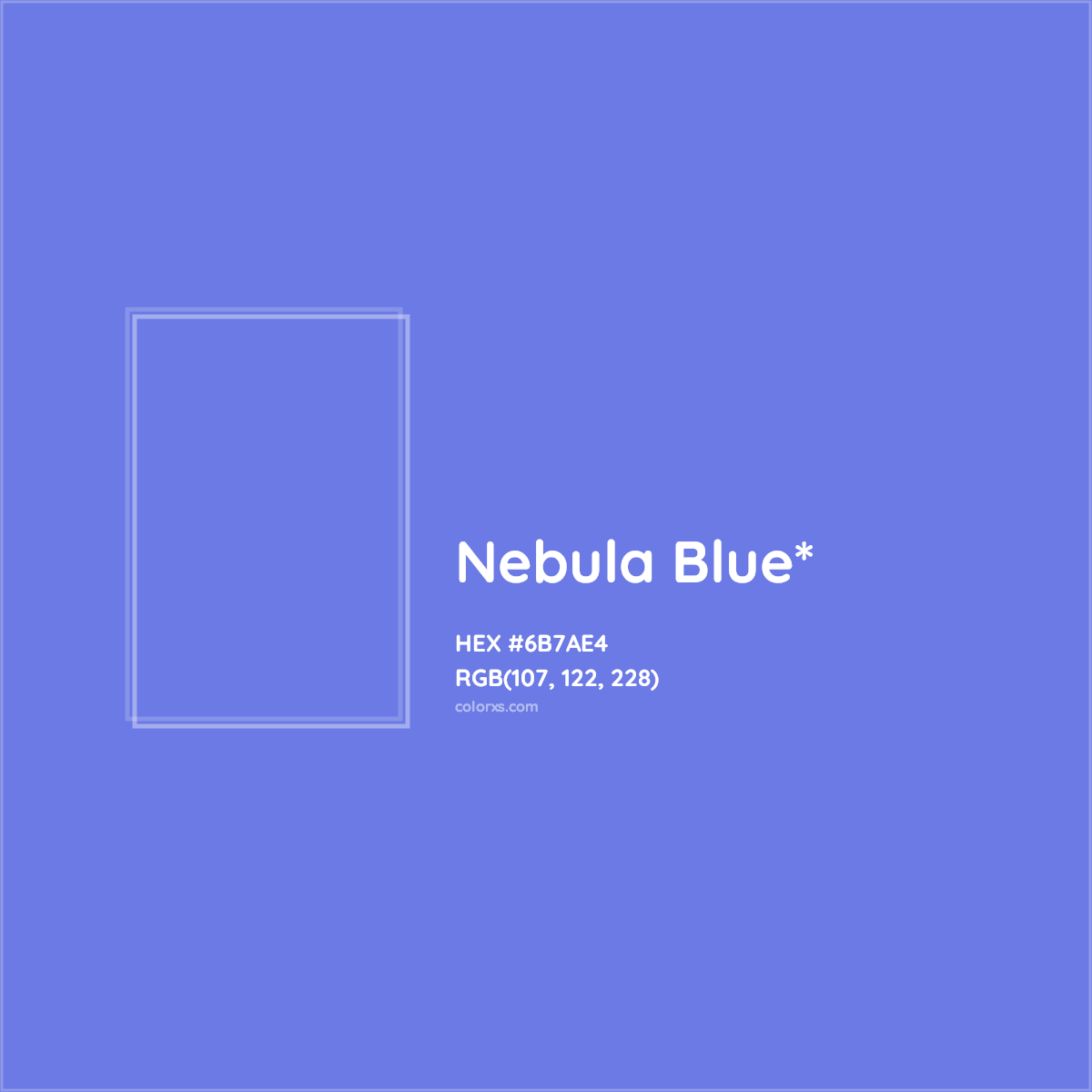 #6B7AE4 hex color. RGB, RYB, CMYK, HSL, HSV codes and color conversions. Matching color names, palettes, paints.