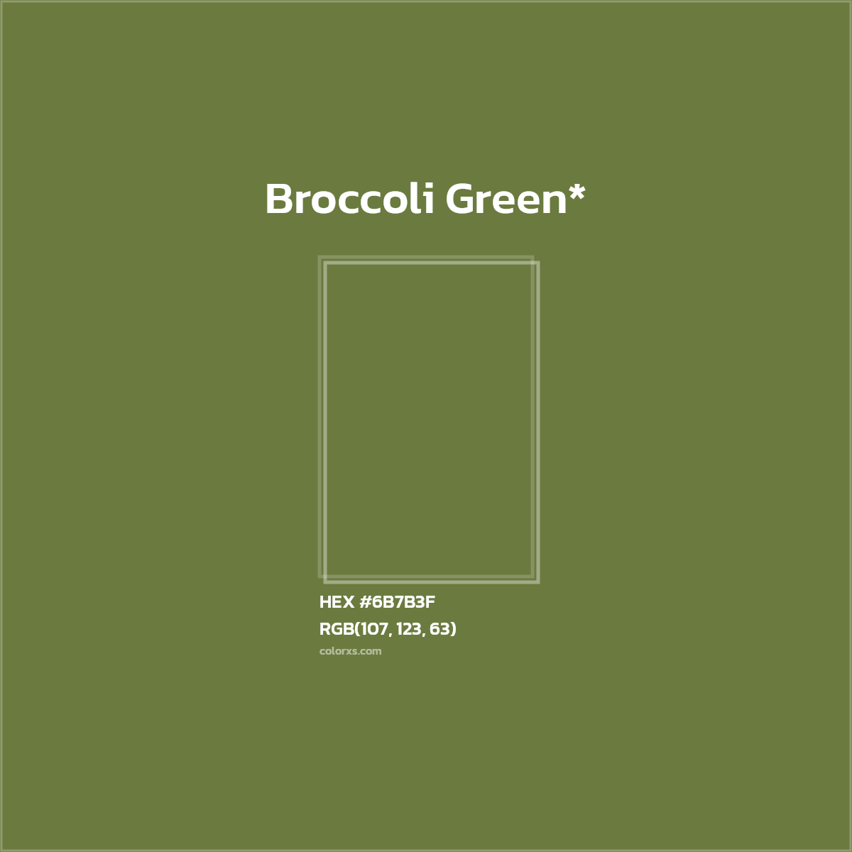 #6B7B3F hex color. RGB, RYB, CMYK, HSL, HSV codes and color conversions. Matching color names, palettes, paints.