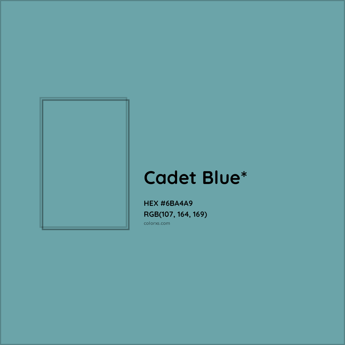 #6BA4A9 hex color. RGB, RYB, CMYK, HSL, HSV codes and color conversions. Matching color names, palettes, paints.