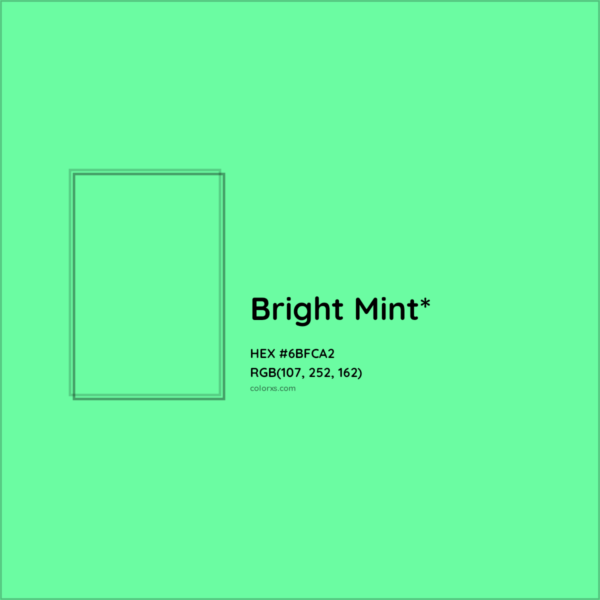 #6BFCA2 hex color. RGB, RYB, CMYK, HSL, HSV codes and color conversions. Matching color names, palettes, paints.