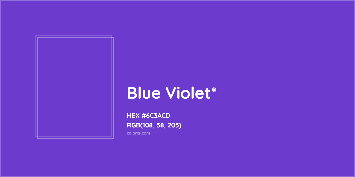 #6C3ACD hex color. RGB, RYB, CMYK, HSL, HSV codes and color conversions. Matching color names, palettes, paints.