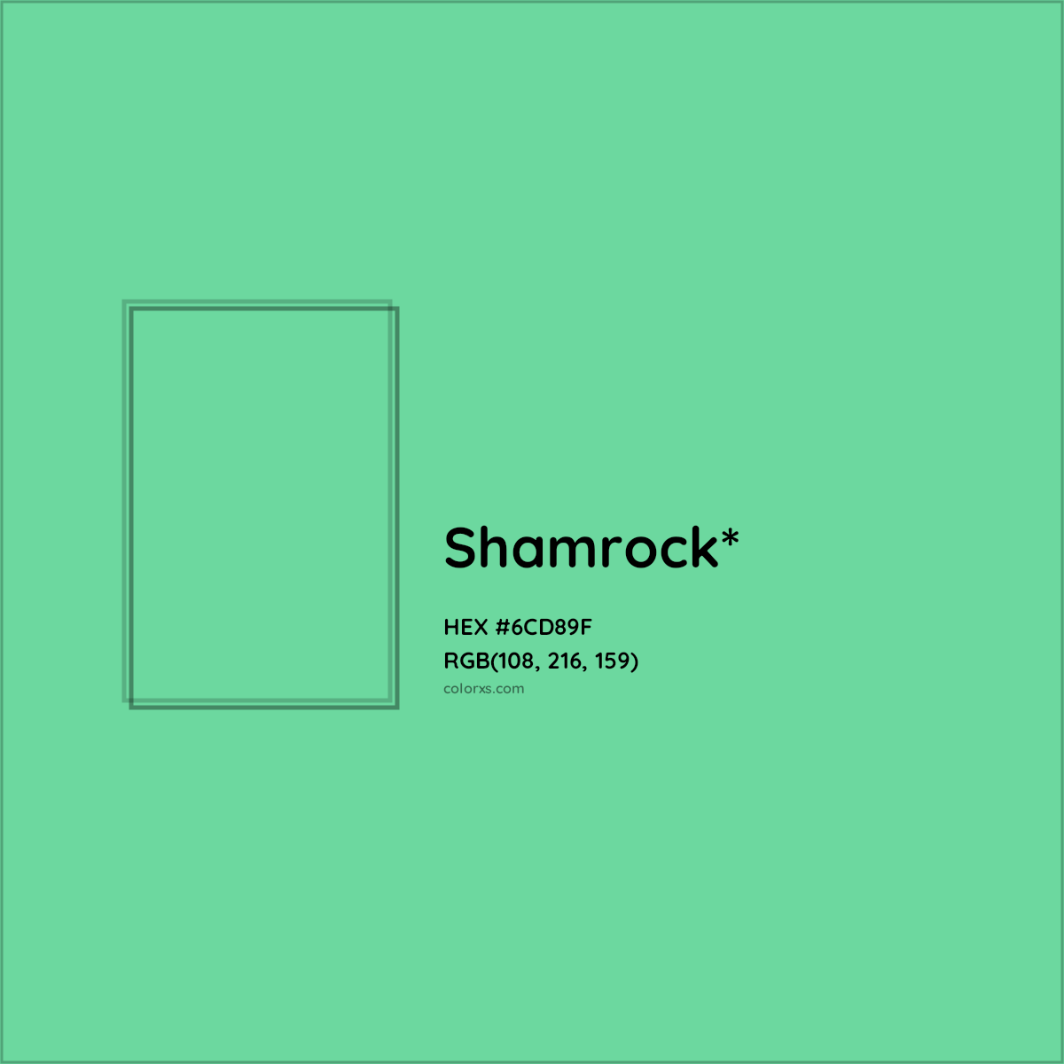 #6CD89F hex color. RGB, RYB, CMYK, HSL, HSV codes and color conversions. Matching color names, palettes, paints.