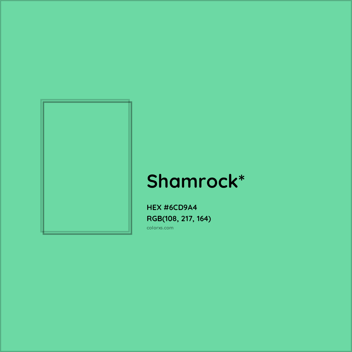 #6CD9A4 hex color. RGB, RYB, CMYK, HSL, HSV codes and color conversions. Matching color names, palettes, paints.