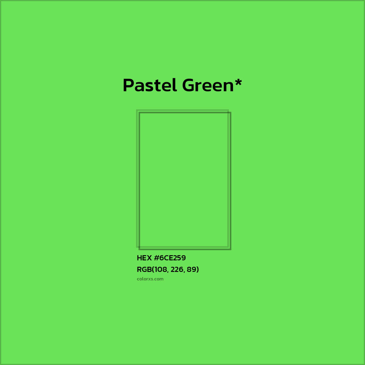 #6CE259 hex color. RGB, RYB, CMYK, HSL, HSV codes and color conversions. Matching color names, palettes, paints.