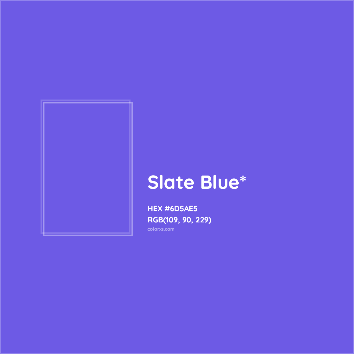 #6D5AE5 hex color. RGB, RYB, CMYK, HSL, HSV codes and color conversions. Matching color names, palettes, paints.