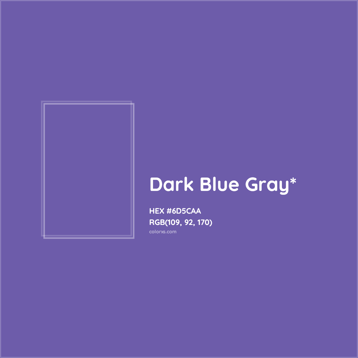 #6D5CAA hex color. RGB, RYB, CMYK, HSL, HSV codes and color conversions. Matching color names, palettes, paints.