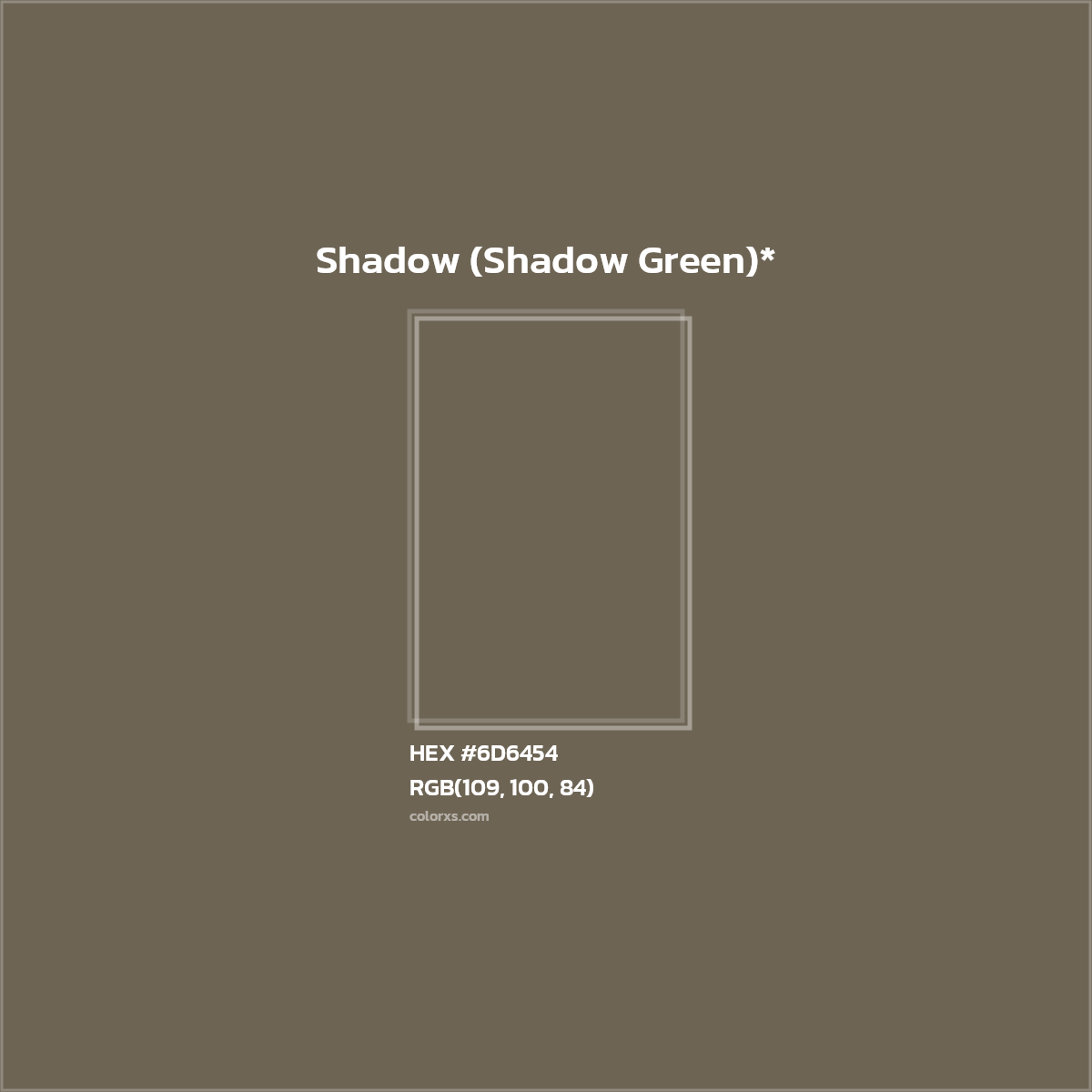 #6D6454 hex color. RGB, RYB, CMYK, HSL, HSV codes and color conversions. Matching color names, palettes, paints.