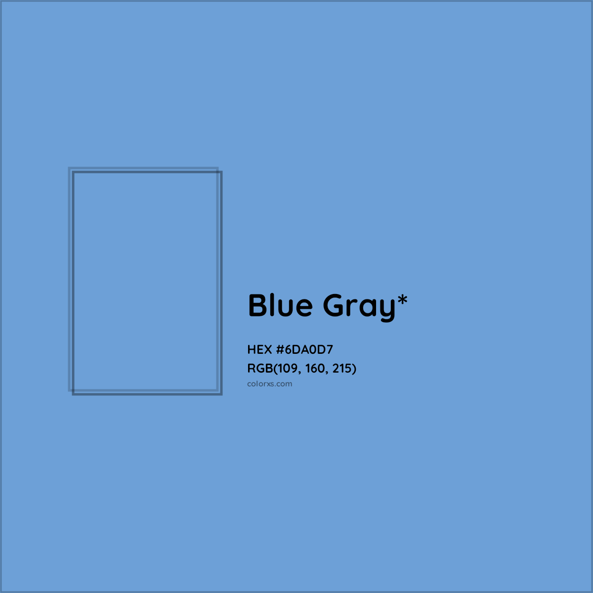 #6DA0D7 hex color. RGB, RYB, CMYK, HSL, HSV codes and color conversions. Matching color names, palettes, paints.