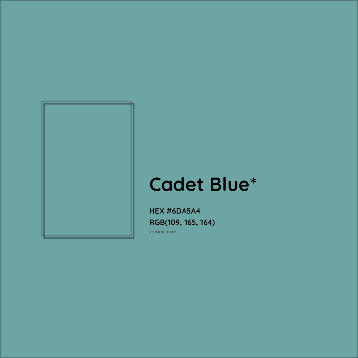 #6DA5A4 hex color. RGB, RYB, CMYK, HSL, HSV codes and color conversions. Matching color names, palettes, paints.