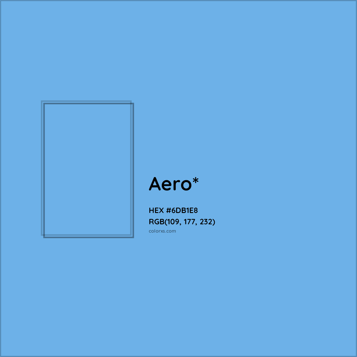 #6DB1E8 hex color. RGB, RYB, CMYK, HSL, HSV codes and color conversions. Matching color names, palettes, paints.