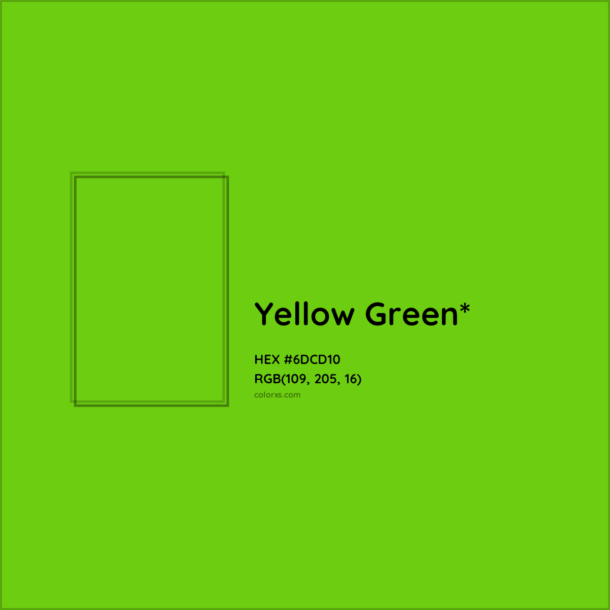 #6DCD10 hex color. RGB, RYB, CMYK, HSL, HSV codes and color conversions. Matching color names, palettes, paints.