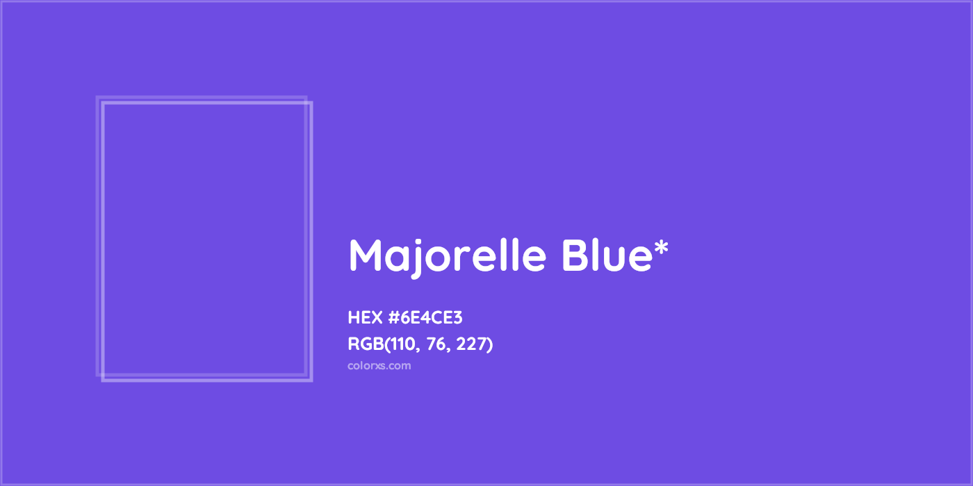 #6E4CE3 hex color. RGB, RYB, CMYK, HSL, HSV codes and color conversions. Matching color names, palettes, paints.