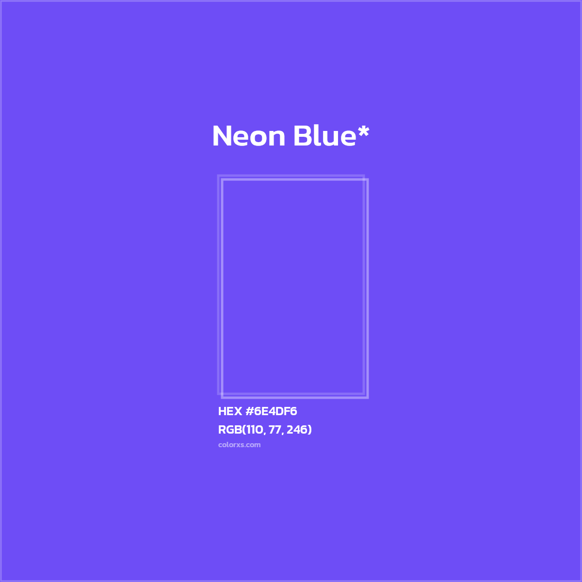 #6E4DF6 hex color. RGB, RYB, CMYK, HSL, HSV codes and color conversions. Matching color names, palettes, paints.