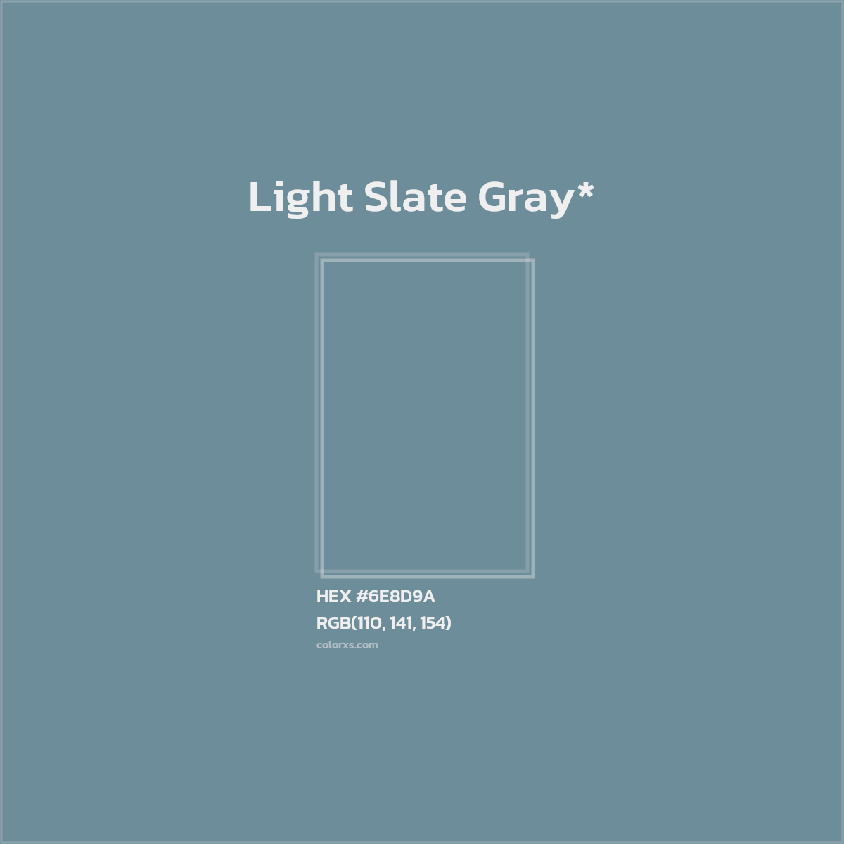 #6E8D9A hex color. RGB, RYB, CMYK, HSL, HSV codes and color conversions. Matching color names, palettes, paints.