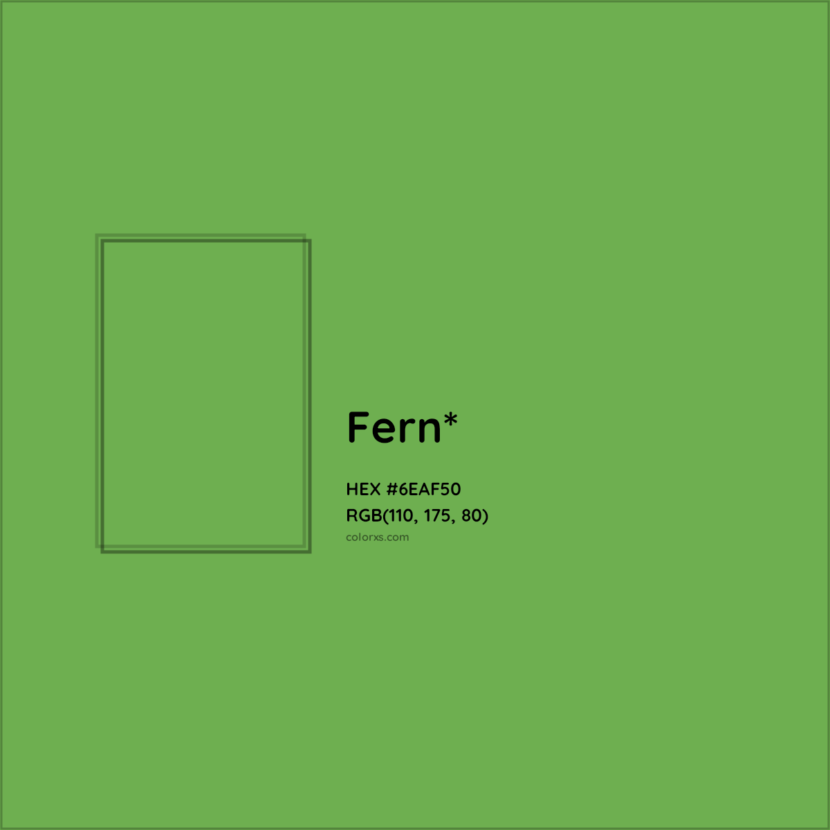 #6EAF50 hex color. RGB, RYB, CMYK, HSL, HSV codes and color conversions. Matching color names, palettes, paints.