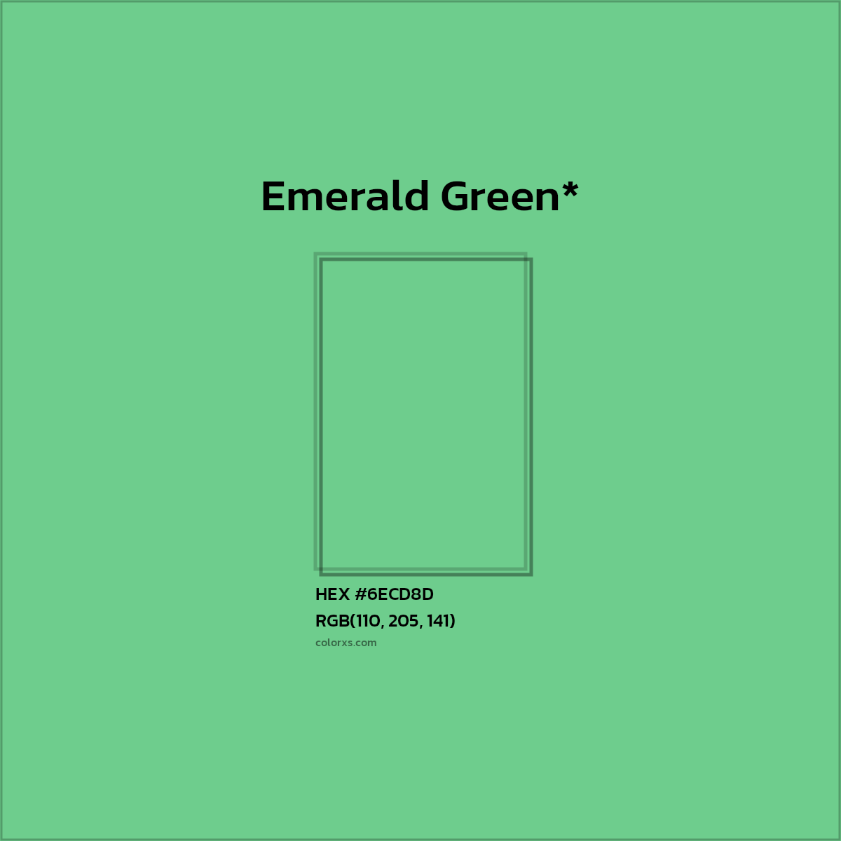 #6ECD8D hex color. RGB, RYB, CMYK, HSL, HSV codes and color conversions. Matching color names, palettes, paints.