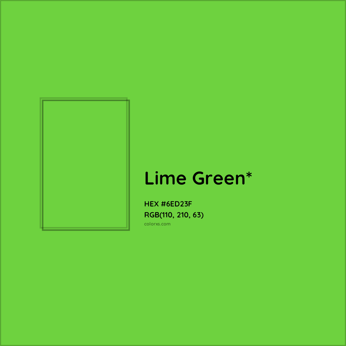#6ED23F hex color. RGB, RYB, CMYK, HSL, HSV codes and color conversions. Matching color names, palettes, paints.