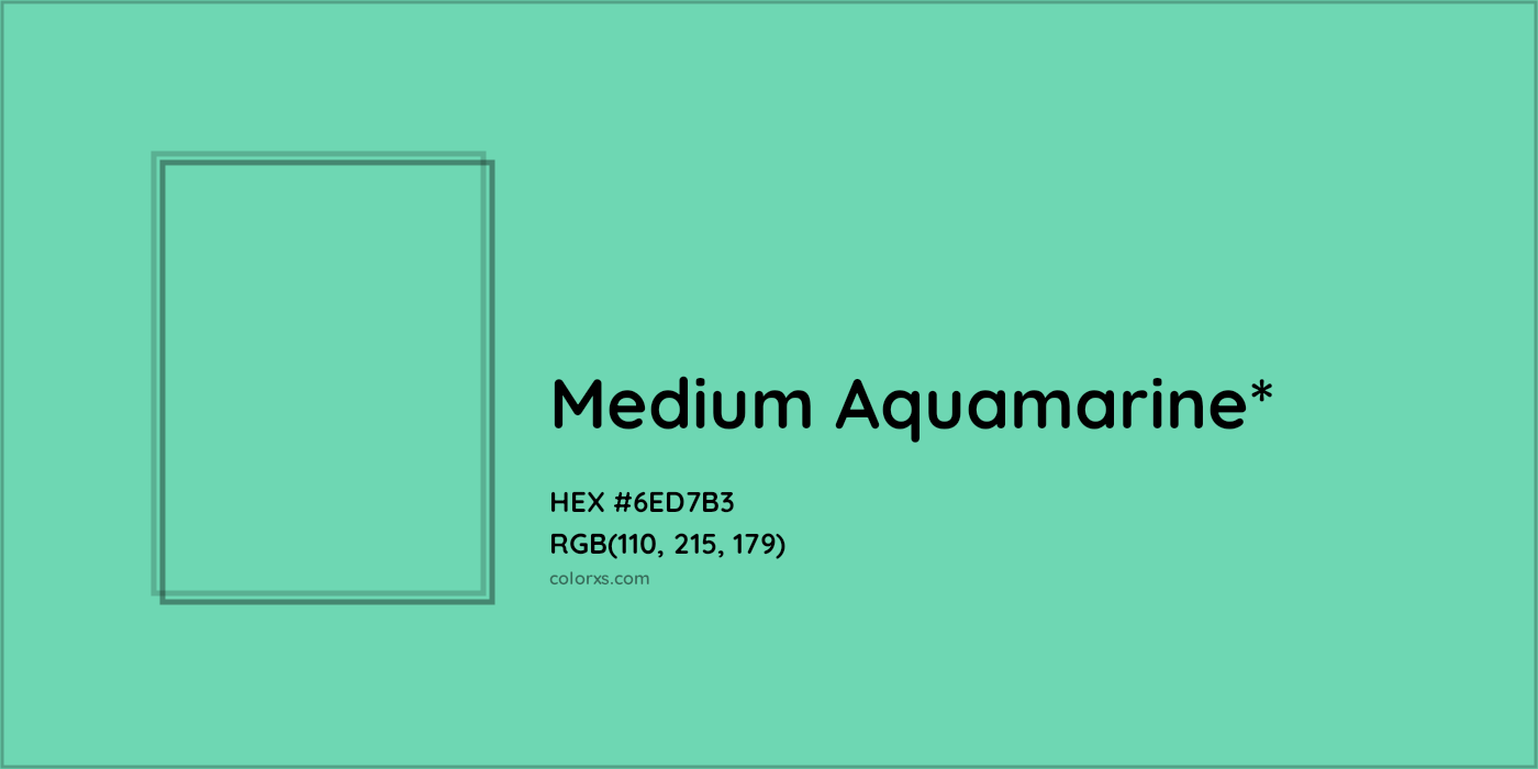 #6ED7B3 hex color. RGB, RYB, CMYK, HSL, HSV codes and color conversions. Matching color names, palettes, paints.