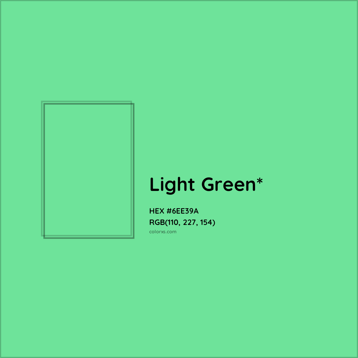 #6EE39A hex color. RGB, RYB, CMYK, HSL, HSV codes and color conversions. Matching color names, palettes, paints.