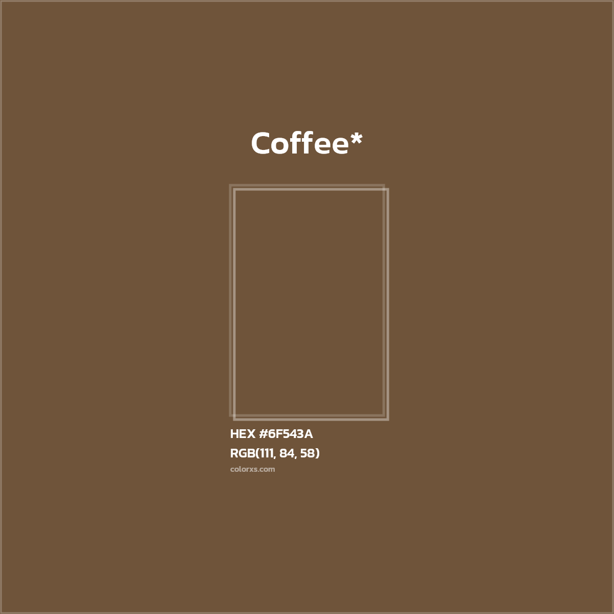 #6F543A hex color. RGB, RYB, CMYK, HSL, HSV codes and color conversions. Matching color names, palettes, paints.