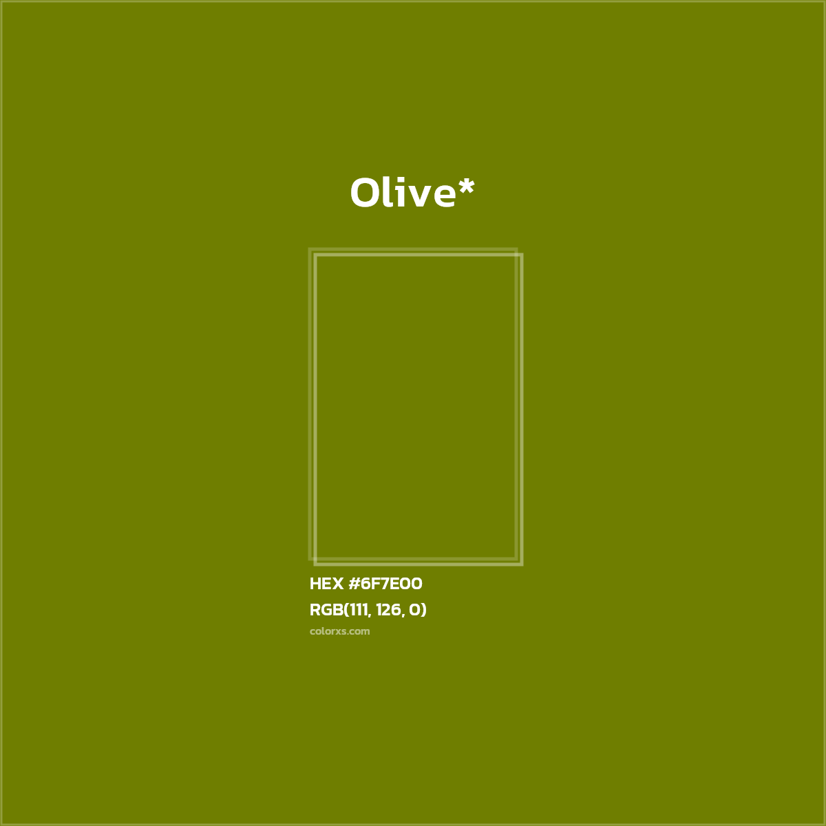 #6F7E00 hex color. RGB, RYB, CMYK, HSL, HSV codes and color conversions. Matching color names, palettes, paints.